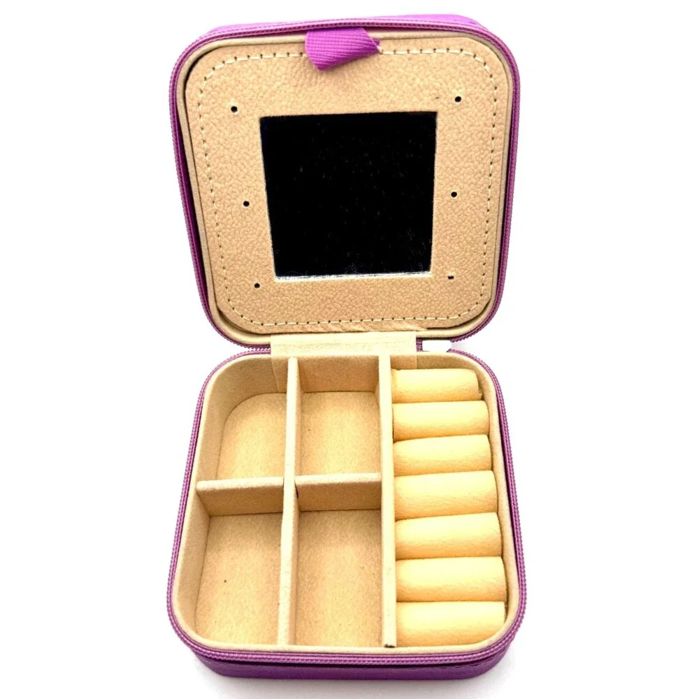 Vanity Jewlery Box Violet/Purple Mini Women's Fashion Beauty Travel Size Tour